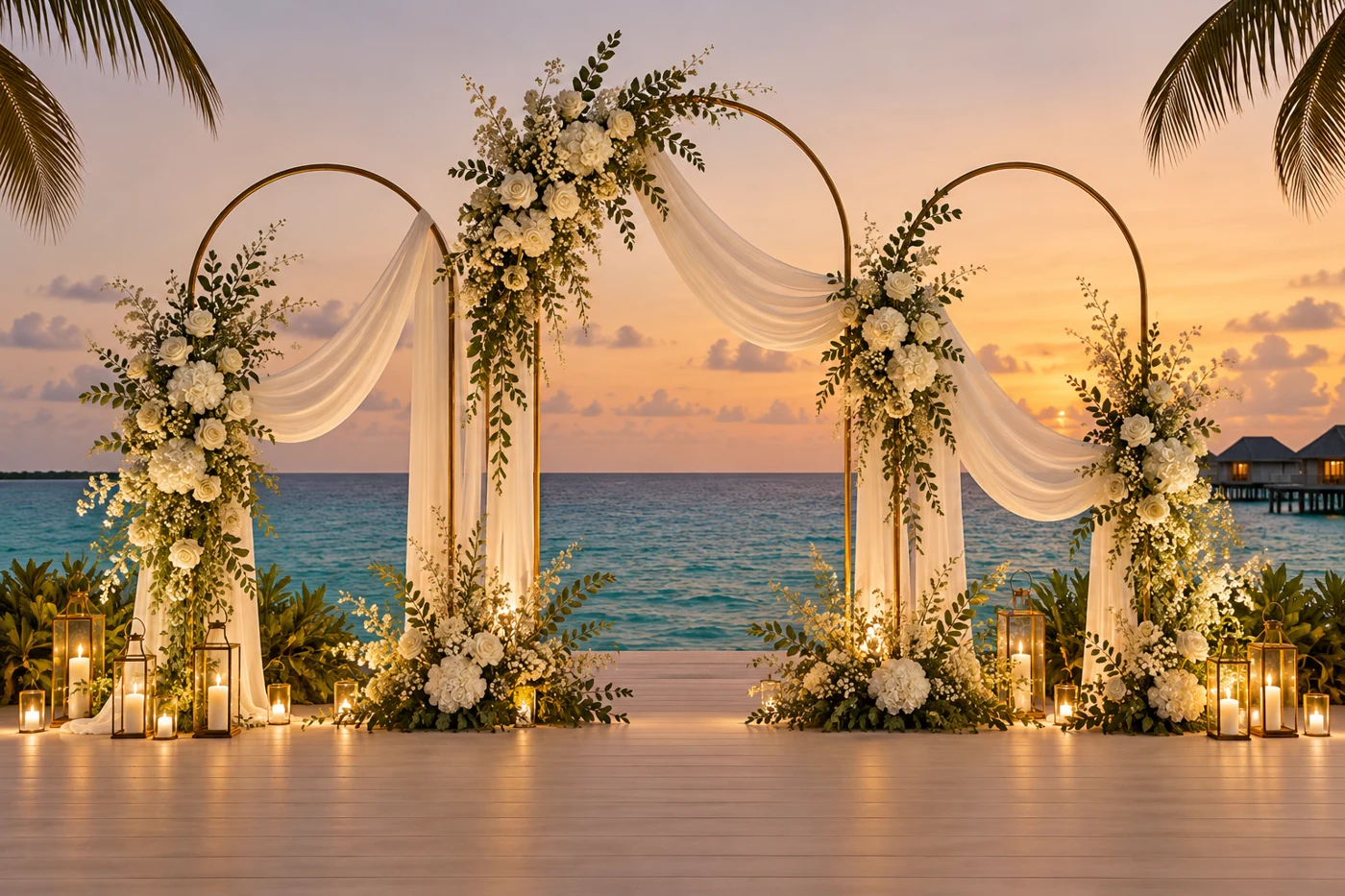 Floral wedding backdrop design concept